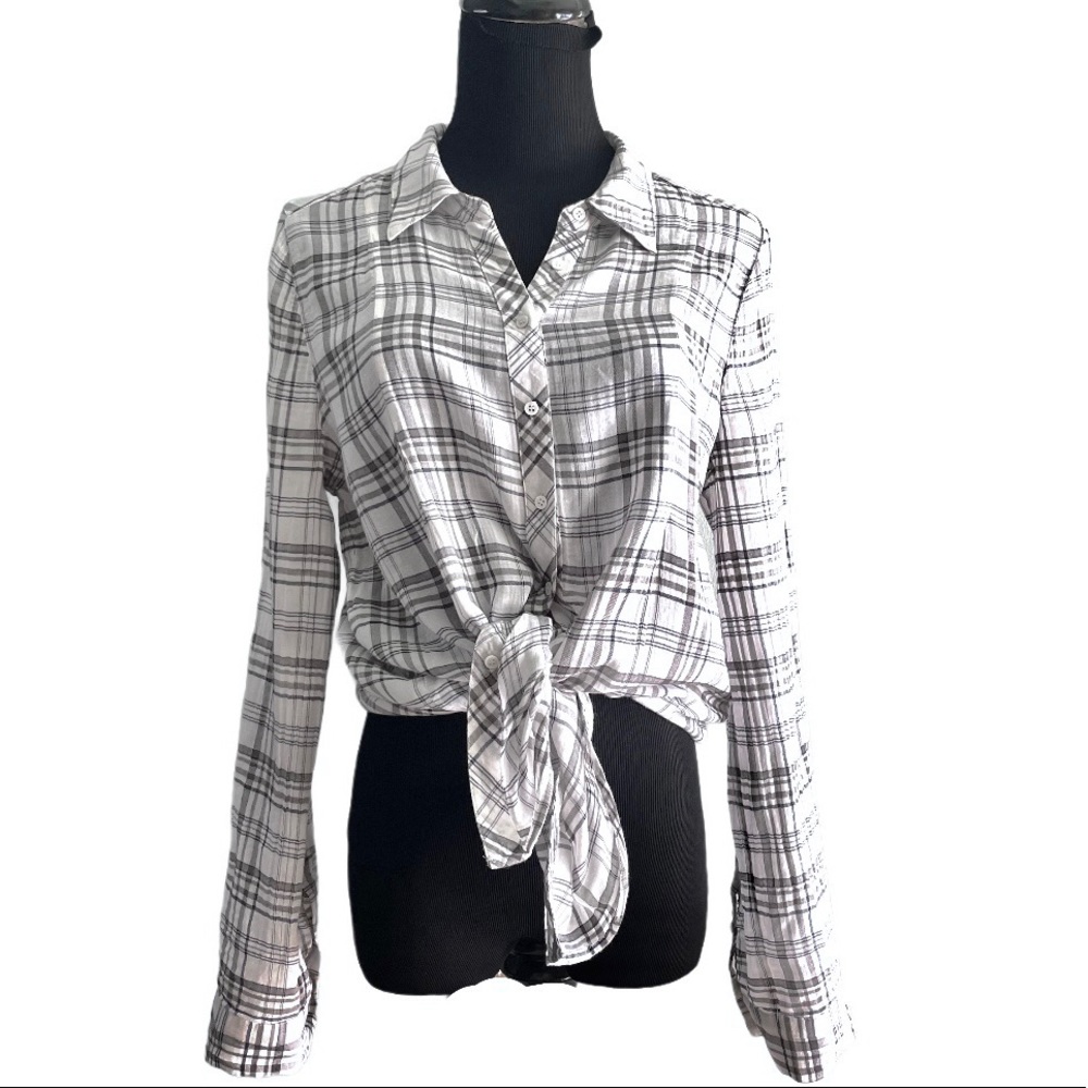 Joie Cotton Plaid Button Down